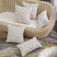 HKM-059795 Geometric Abstract Hand-Tufted Flannelette Pillowcase for Modern Decor
