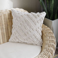 HKM-059795 Geometric Abstract Hand-Tufted Flannelette Pillowcase for Modern Decor