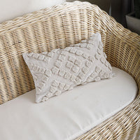 HKM-059795 Geometric Abstract Hand-Tufted Flannelette Pillowcase for Modern Decor