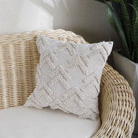 HKM-059795 Geometric Abstract Hand-Tufted Flannelette Pillowcase for Modern Decor