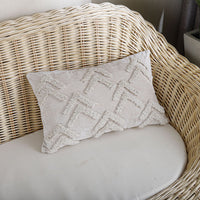 HKM-059795 Geometric Abstract Hand-Tufted Flannelette Pillowcase for Modern Decor