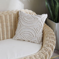 HKM-059795 Geometric Abstract Hand-Tufted Flannelette Pillowcase for Modern Decor