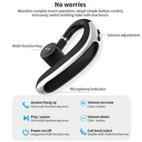 HKM-059795 Wireless Bluetooth Hanging Ear Headset with Battery Display and Call Function