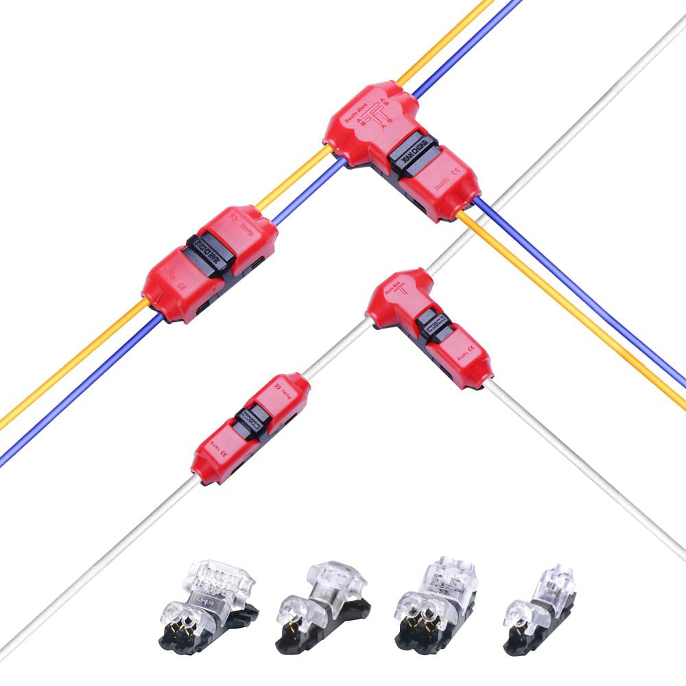 HKM-059923 High-Frequency Wire to Wire Linker Connector for LED Applications, 2 Cores, 10mm Length, Plastic Insulator