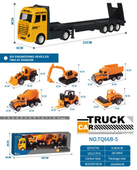 HKM-059987 1/43 Scale Diecast Container Truck Model - Alloy Construction for Kids