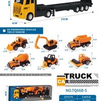 HKM-059987 1/43 Scale Diecast Container Truck Model - Alloy Construction for Kids
