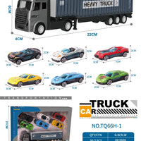 HKM-059987 1/43 Scale Diecast Container Truck Model - Alloy Construction for Kids