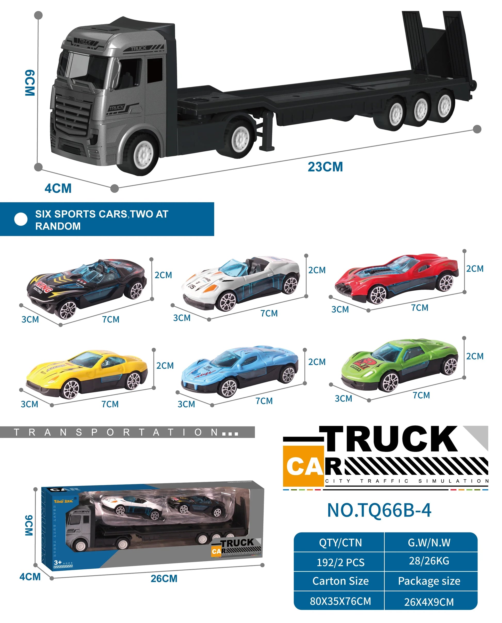 HKM-059987 1/43 Scale Diecast Container Truck Model - Alloy Construction for Kids