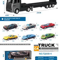 HKM-059987 1/43 Scale Diecast Container Truck Model - Alloy Construction for Kids