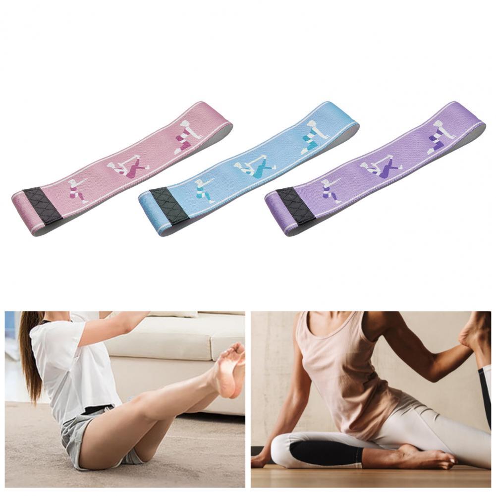 HKM-060051 Elastic Fitness Resistance Band - Polyester Fiber Tension Rope in Purple and Pink, Sizes S & M