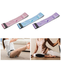 HKM-060051 Elastic Fitness Resistance Band - Polyester Fiber Tension Rope in Purple and Pink, Sizes S & M