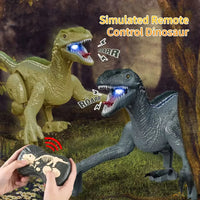 HKM-060307 Remote-Controlled Velociraptor Dinosaur Toy with Walking Motion, Realistic Roar, and Light Effects