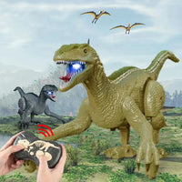 HKM-060307 Remote-Controlled Velociraptor Dinosaur Toy with Walking Motion, Realistic Roar, and Light Effects
