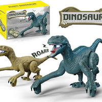 HKM-060307 Remote-Controlled Velociraptor Dinosaur Toy with Walking Motion, Realistic Roar, and Light Effects