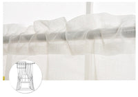 HKM-060435 Daisy Pattern Embroidered Short Curtain for Bedroom and Living Room - High Shading Vertical Blinds