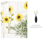 HKM-060435 Daisy Pattern Embroidered Short Curtain for Bedroom and Living Room - High Shading Vertical Blinds