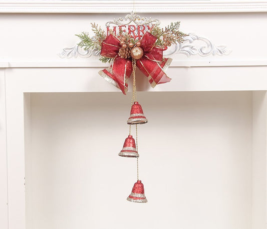 HKM-060499 Christmas Tree Bells in Pearlescent Paper - Decorative Festive Ornaments in Various Colors