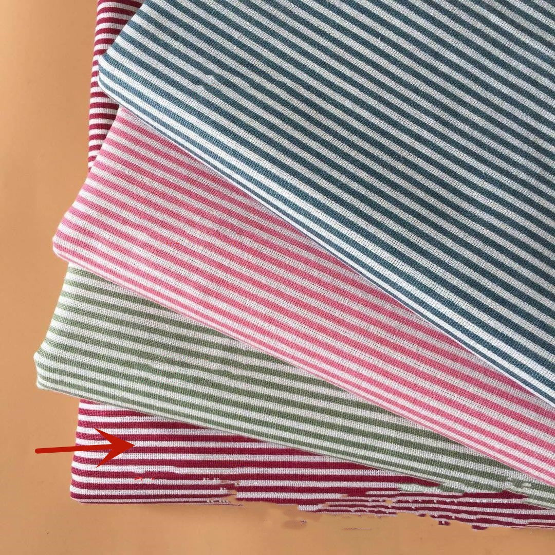 HKM-060563 Linen Cotton Blend Printed Fabric in Geometric Patterns - Multiple Color Options Available