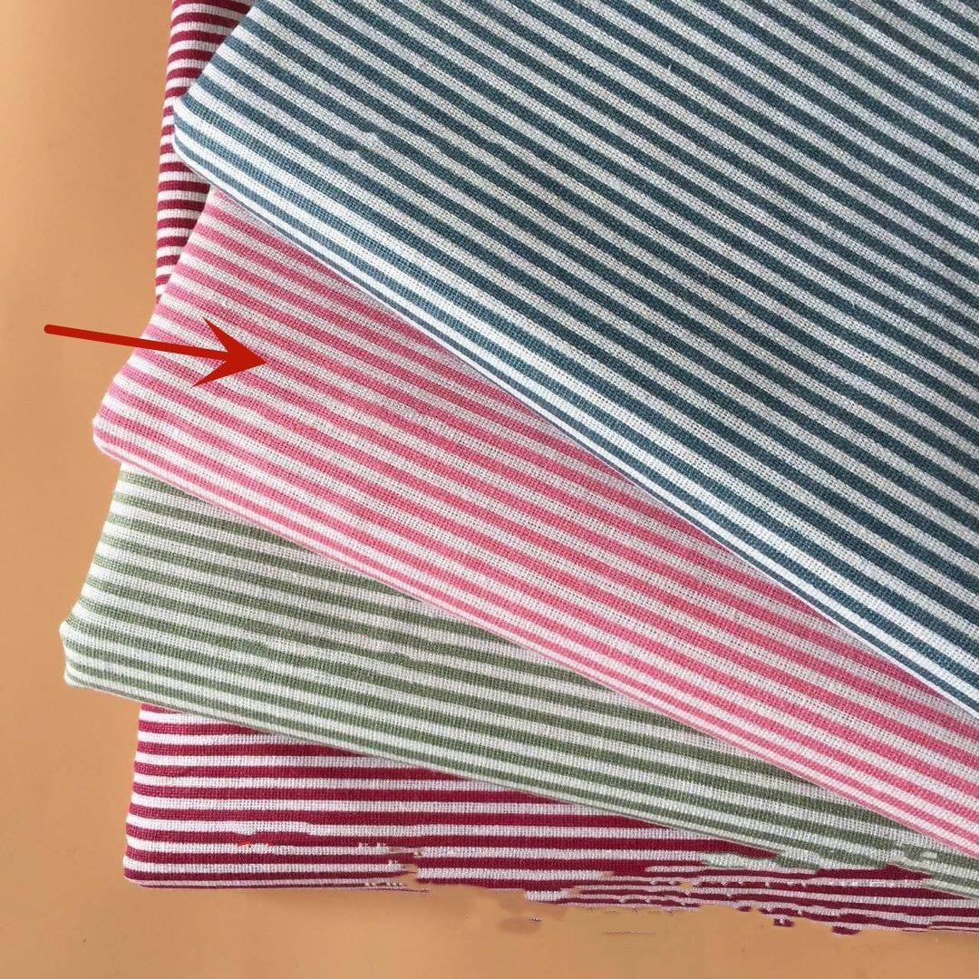 HKM-060563 Linen Cotton Blend Printed Fabric in Geometric Patterns - Multiple Color Options Available