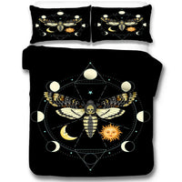 HKM-060563 Skeleton Moth 3D Printed Decorative Set - Three-Piece Collection in Multiple Sizes