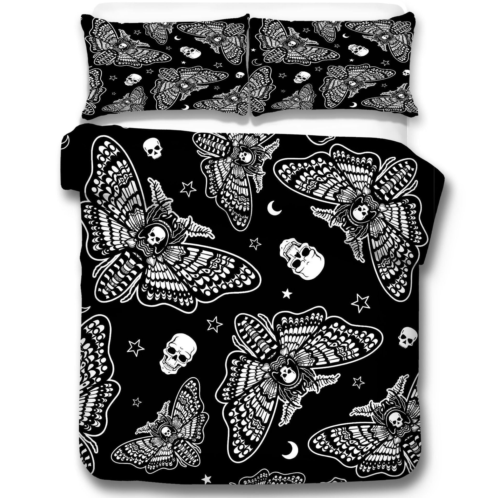 HKM-060563 Skeleton Moth 3D Printed Decorative Set - Three-Piece Collection in Multiple Sizes