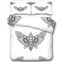 HKM-060563 Skeleton Moth 3D Printed Decorative Set - Three-Piece Collection in Multiple Sizes
