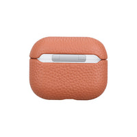 HKM-060627 Orange Leather Earphone Case for AirPods - Elegant Full Coverage Design