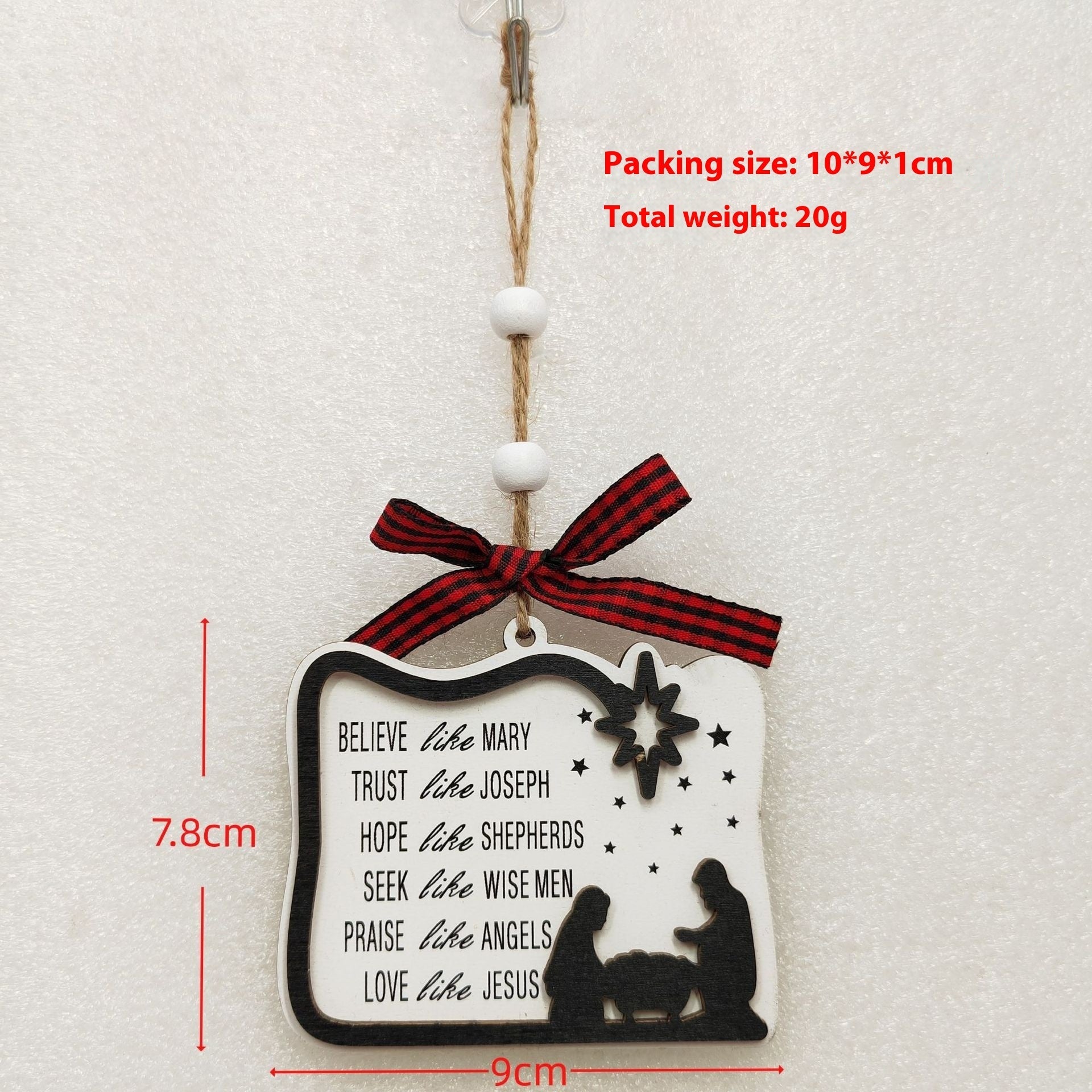 HKM-060691 Wooden Christmas Tree Pendant Decoration for Holiday Festivities