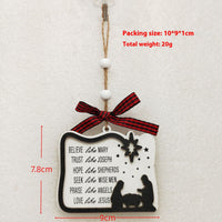 HKM-060691 Wooden Christmas Tree Pendant Decoration for Holiday Festivities