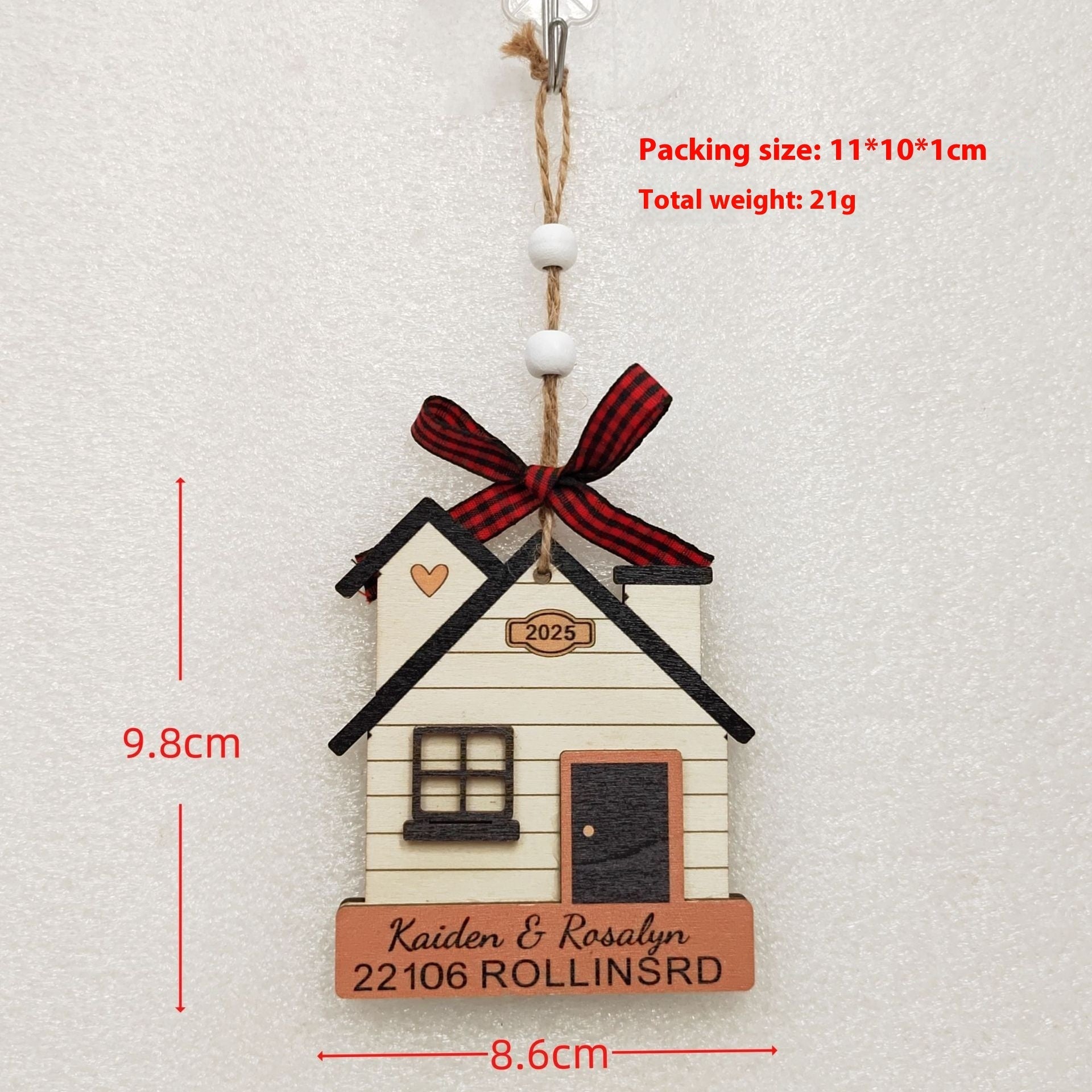 HKM-060691 Wooden Christmas Tree Pendant Decoration for Holiday Festivities