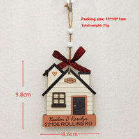 HKM-060691 Wooden Christmas Tree Pendant Decoration for Holiday Festivities