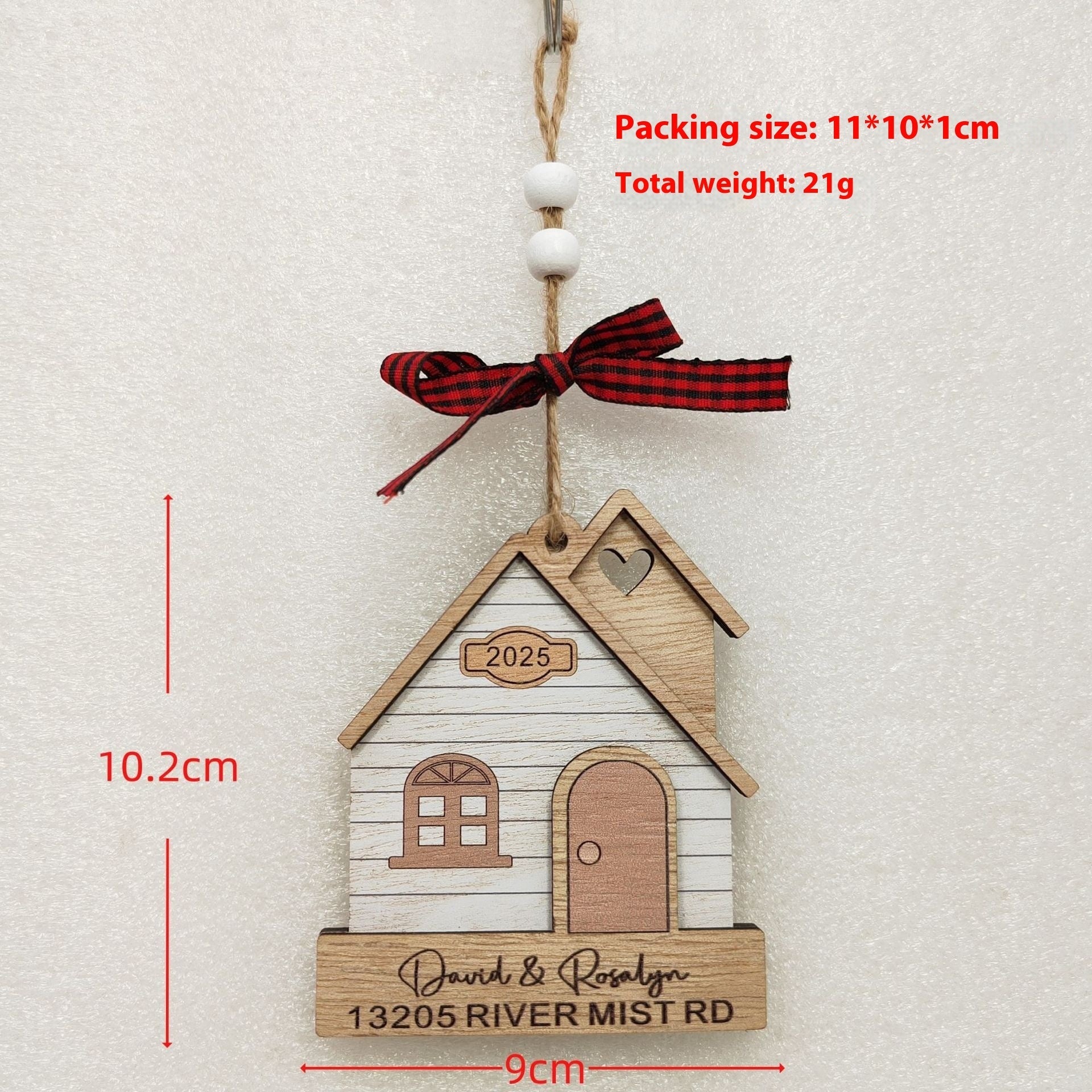 HKM-060691 Wooden Christmas Tree Pendant Decoration for Holiday Festivities