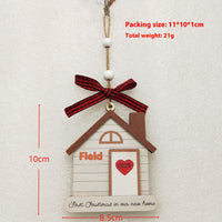 HKM-060691 Wooden Christmas Tree Pendant Decoration for Holiday Festivities