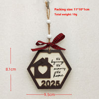HKM-060691 Wooden Christmas Tree Pendant Decoration for Holiday Festivities