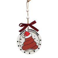 HKM-060691 Wooden Christmas Tree Pendant Decoration for Holiday Festivities