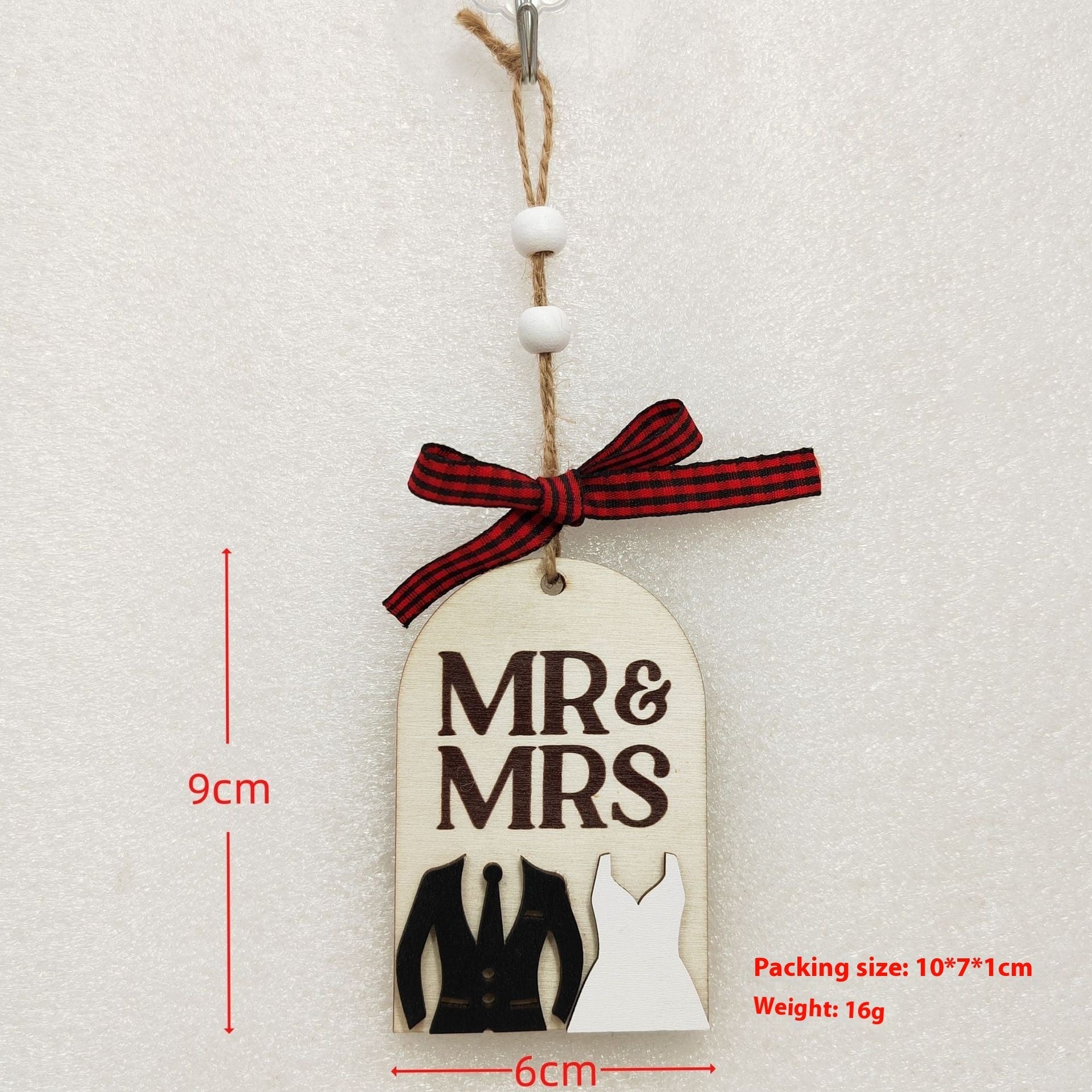 HKM-060691 Wooden Christmas Tree Pendant Decoration for Holiday Festivities