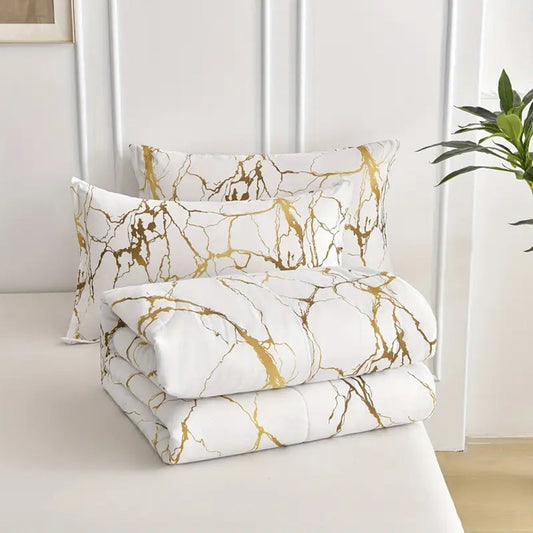 HKM-060883 Soft Cotton Blend Bedding Set in Eco-Friendly Morandi Tones - Full Size Coverage, Skin-Friendly Fabric