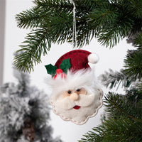 HKM-061011 Old Man Snowman Christmas Tree Pendants - Set of 6 Non-Woven Fabric Decorations