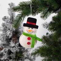 HKM-061011 Old Man Snowman Christmas Tree Pendants - Set of 6 Non-Woven Fabric Decorations