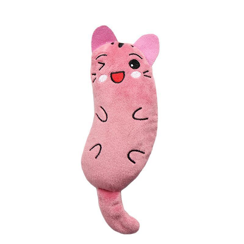 HKM-061075 Embroidered Plush Cat Chew Toy in Multiple Colors - 5.5x16cm