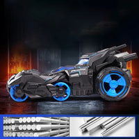 HKM-061139 3-in-1 Alloy Pull Back Ejector Chariot Car Toy with Light and Music for Kids Age 5-7, Diecast Motorcycle Vehicle