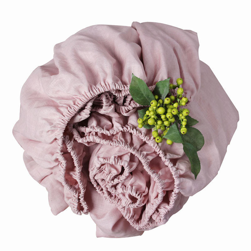 HKM-061203 Pure Linen Bedspread - Breathable and Sweat-Absorbent in Solid Color, Available in Two Sizes