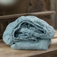 HKM-061203 Pure Linen Bedspread - Breathable and Sweat-Absorbent in Solid Color, Available in Two Sizes
