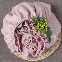 HKM-061203 Pure Linen Bedspread - Breathable and Sweat-Absorbent in Solid Color, Available in Two Sizes