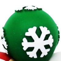 HKM-061331 Interactive Christmas Food Dropping Ball Pet Toy - Bite-Resistant Vinyl Design