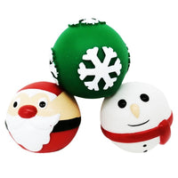 HKM-061331 Interactive Christmas Food Dropping Ball Pet Toy - Bite-Resistant Vinyl Design
