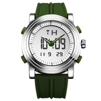 HKM-061395 Luminous Dual Display Electronic Watch with Alarm, Calendar, and Waterproof Design