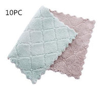 HKM-061459 Absorbent Double-Sided Microfiber Dish Cloths - Thick Kitchen Rags, 5 or 10 Pack