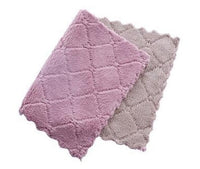 HKM-061459 Absorbent Double-Sided Microfiber Dish Cloths - Thick Kitchen Rags, 5 or 10 Pack