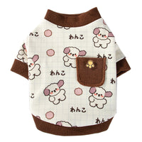 HKM-061523 Cozy Velvet Bear-Inspired Pet Clothing with Warm Pockets for Cats and Dogs